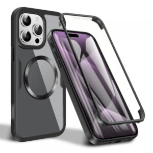 Husa MagSafe pentru Apple iPhone 16 Pro Max, Techsuit, ColorVerse 360, Neagra