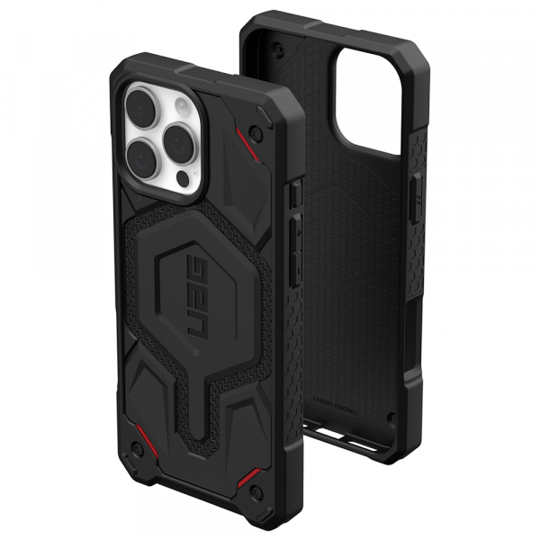 Husa MagSafe pentru Apple iPhone 16 Pro Max, Urban Armor Gear, Monarch Pro Kevlar, Neagra
