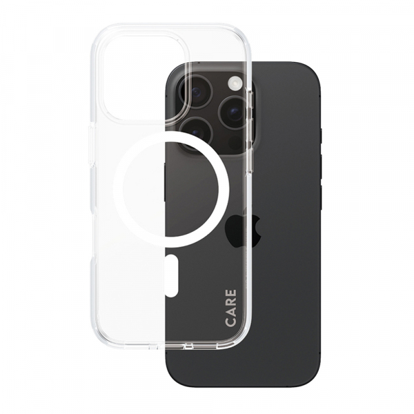 Husa MagSafe pentru Apple iPhone 16 Pro, PanzerGlass, Care Urban Combat, Transparenta Alba