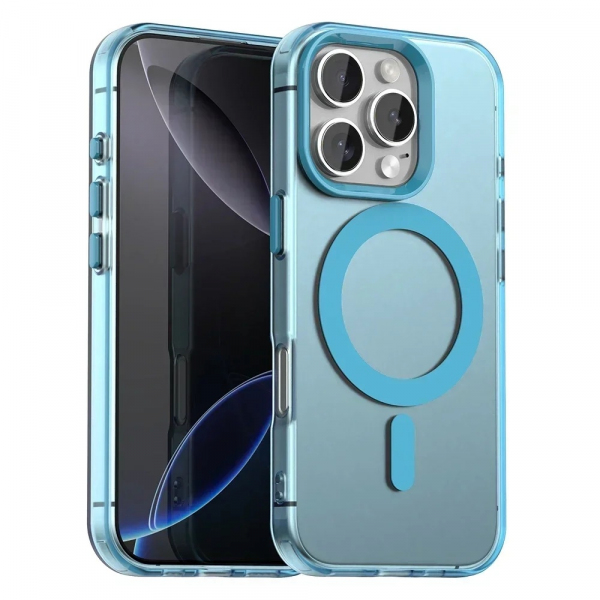 Husa MagSafe pentru Apple iPhone 16 Pro, Techsuit, CandyCase, Albastra