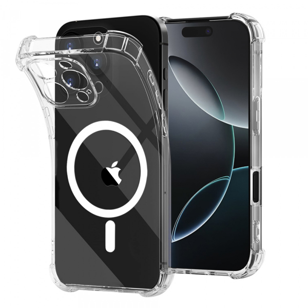 Husa MagSafe pentru Apple iPhone 16 Pro, Techsuit, Shockproof, Transparenta