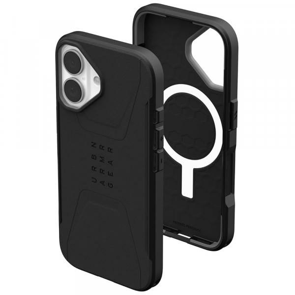 Husa MagSafe pentru Apple iPhone 16, Urban Armor Gear, Civilian, Neagra