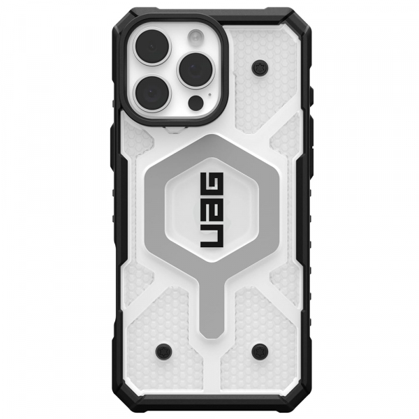 Husa MagSafe pentru Apple iPhone 16, Urban Armor Gear, Pathfinder Clear, Gri
