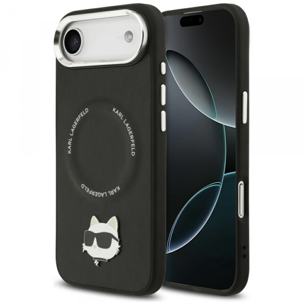Husa MagSafe pentru Apple iPhone 17 Air, Karl Lagerfeld, Choupette Pin, Neagra