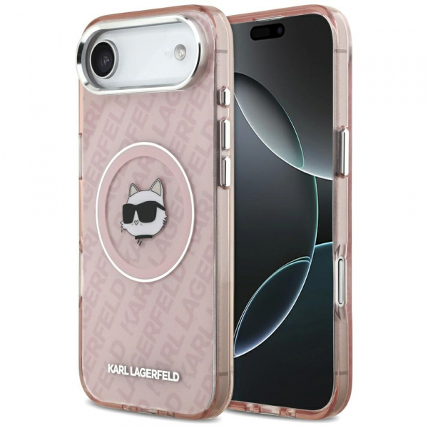 Husa MagSafe pentru Apple iPhone 17 Air, Karl Lagerfeld, IML Choupette`s Head, Roz