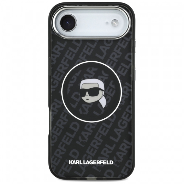 Husa MagSafe pentru Apple iPhone 17 Air, Karl Lagerfeld, IML Karl`s Head, Neagra