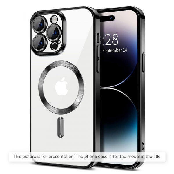 Husa MagSafe pentru Apple iPhone 17 Air, Techsuit, Luxury Crystal, Neagra