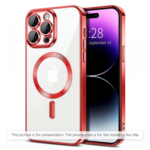Husa MagSafe pentru Apple iPhone 17 Air, Techsuit, Luxury Crystal, Rosie