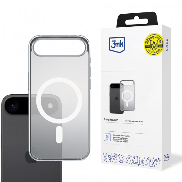 Husa MagSafe pentru Apple iPhone 18 Pro / 17 Pro, 3MK, MagCase, Alba