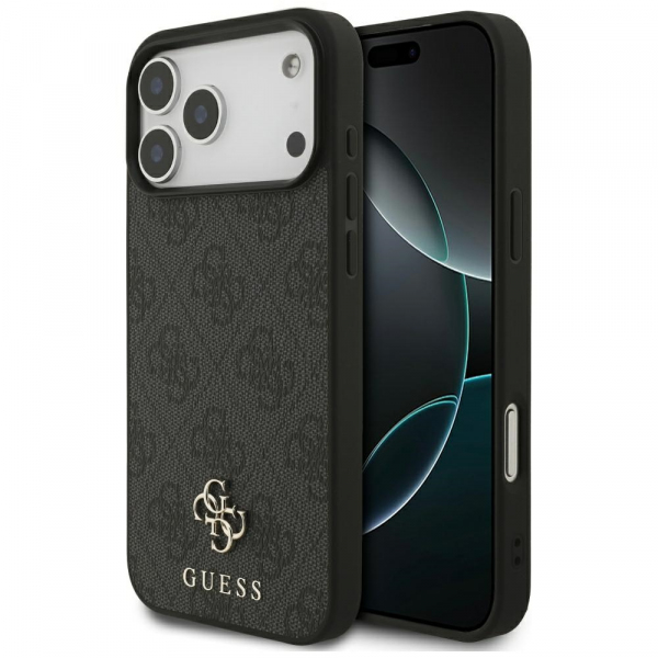 Husa MagSafe pentru Apple iPhone 18 Pro Max / 17 Pro Max, Guess, 4G Small and Classic Logo, Neagra