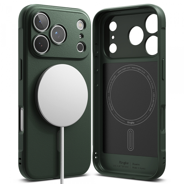 Husa MagSafe pentru Apple iPhone 18 Pro Max / 17 Pro Max, Ringke, Onyx, Verde Inchis