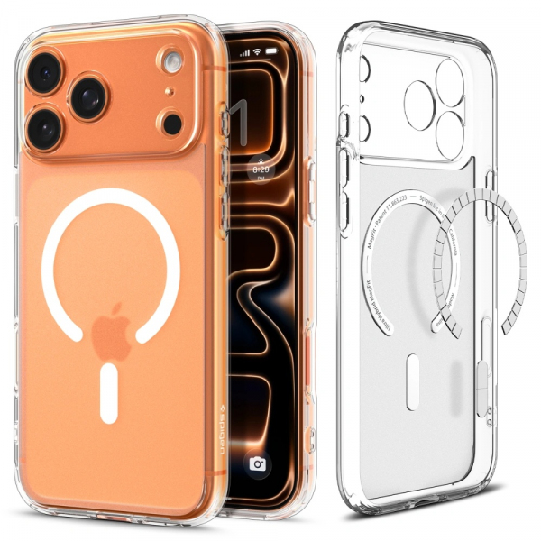 Husa MagSafe pentru Apple iPhone 18 Pro Max / 17 Pro Max, Spigen, Ultra Hybrid, Alba Satinata ACS10286
