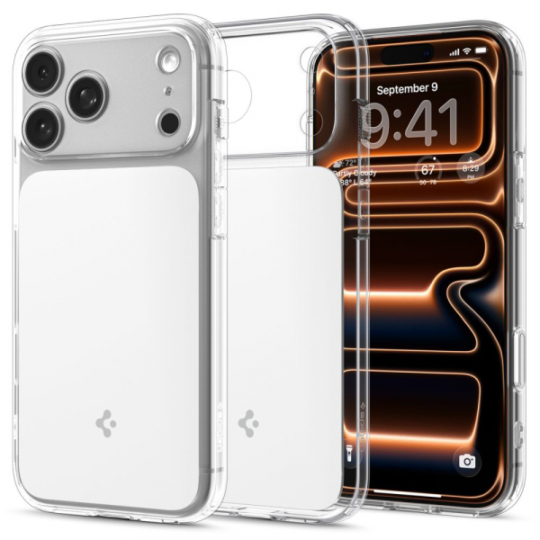 Husa MagSafe pentru Apple iPhone 18 Pro Max / 17 Pro Max, Spigen, Ultra Hybrid T, Alba ACS10280