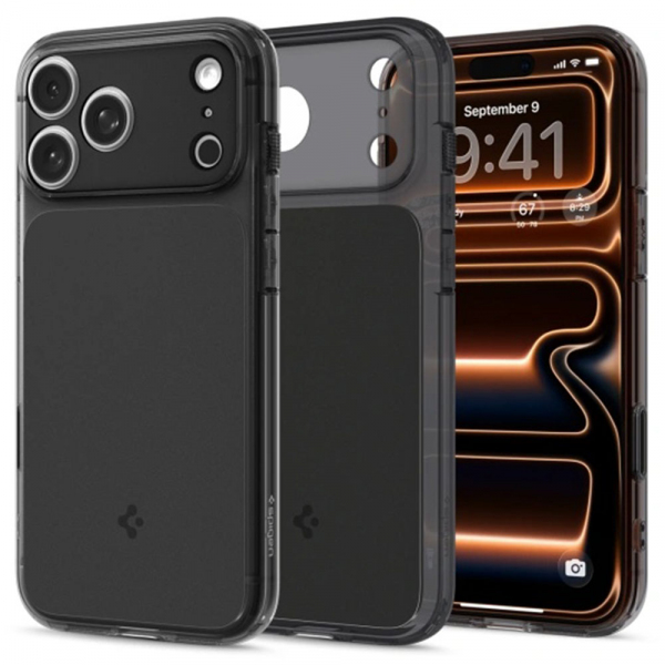 Husa MagSafe pentru Apple iPhone 18 Pro Max / 17 Pro Max, Spigen, Ultra Hybrid T, Neagra Mata ACS10281
