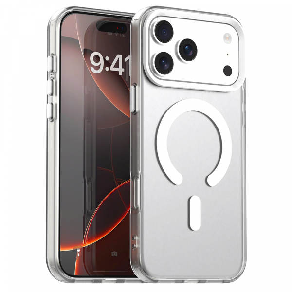 Husa MagSafe pentru Apple iPhone 18 Pro Max / 17 Pro Max, Techsuit, CandyCase, Alba