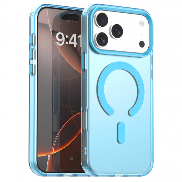Husa MagSafe pentru Apple iPhone 18 Pro Max / 17 Pro Max, Techsuit, CandyCase, Albastra