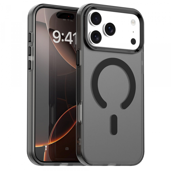Husa MagSafe pentru Apple iPhone 18 Pro Max / 17 Pro Max, Techsuit, CandyCase, Neagra