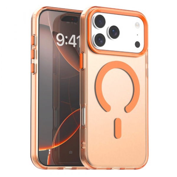 Husa MagSafe pentru Apple iPhone 18 Pro Max / 17 Pro Max, Techsuit, CandyCase, Portocalie