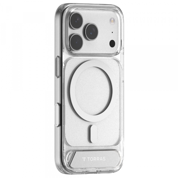 Husa MagSafe pentru Apple iPhone 18 Pro Max / 17 Pro Max, Torras, Pstand, Transparenta