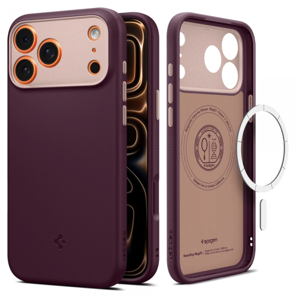 Husa MagSafe pentru Apple iPhone 18 Pro / 17 Pro, Spigen, Caseology Nano Pop, Visinie ACS10327