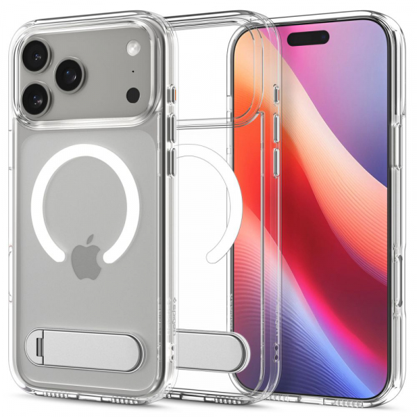 Husa MagSafe pentru Apple iPhone 18 Pro / 17 Pro, Spigen, Ultra Hybrid S, Transparenta ACS09946