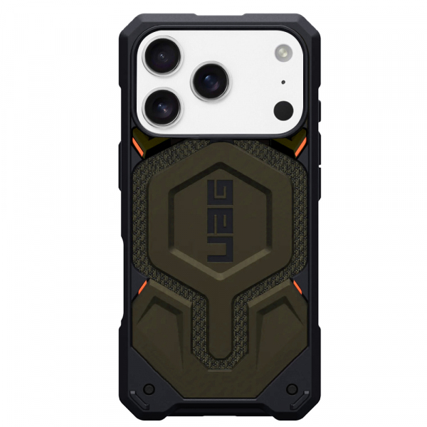 Husa MagSafe pentru Apple iPhone 18 Pro / 17 Pro, Urban Armor Gear, Monarch Pro Kevlar, Verde