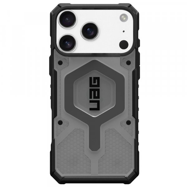 Husa MagSafe pentru Apple iPhone 18 Pro / 17 Pro, Urban Armor Gear, Pathfinder Clear, Gri