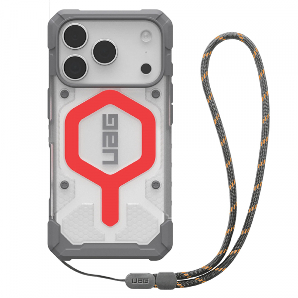 Husa MagSafe pentru Apple iPhone 18 Pro / 17 Pro, Urban Armor Gear, Pathfinder Clear with Lanyard, Rosie
