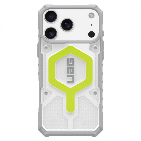 Husa MagSafe pentru Apple iPhone 18 Pro / 17 Pro, Urban Armor Gear, Pathfinder Clear, Verde