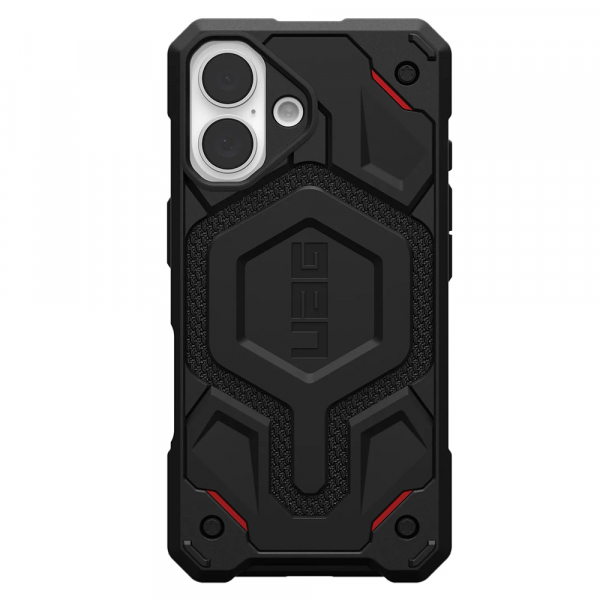 Husa MagSafe pentru Apple iPhone 17, Urban Armor Gear, Monarch Pro Kevlar, Neagra
