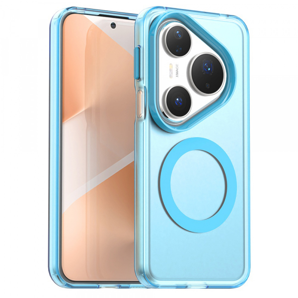 Husa MagSafe pentru Huawei Pura 80 Pro, Techsuit, CandyCase, Albastra