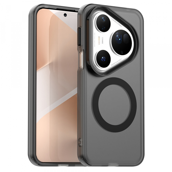 Husa MagSafe pentru Huawei Pura 80 Ultra, Techsuit, CandyCase, Neagra