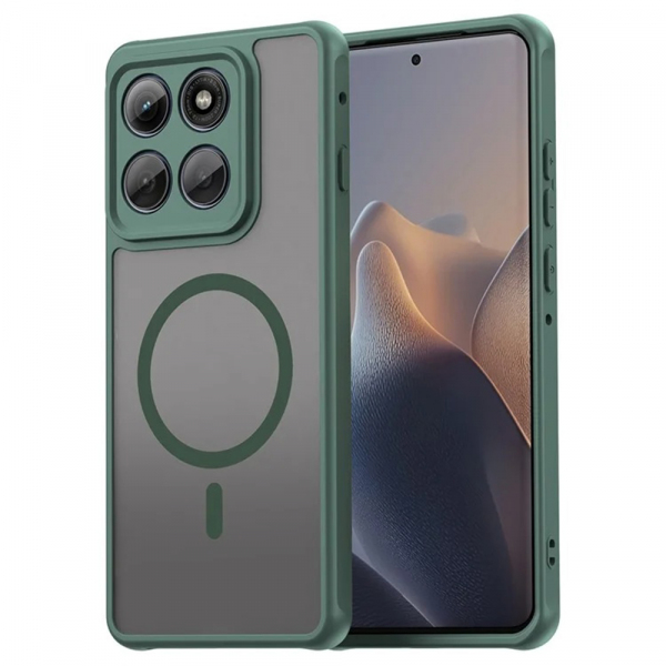 Husa MagSafe pentru Motorola Edge 60 Pro, Techsuit, HaloFrost II Big Lens Hole, Verde