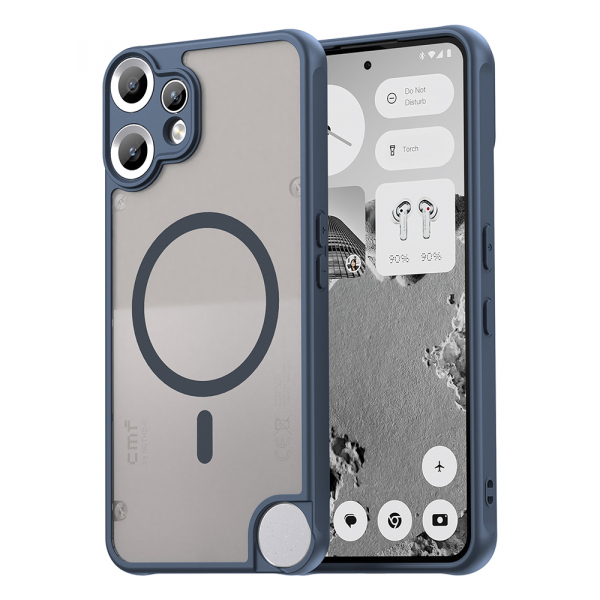 Husa MagSafe pentru Nothing CMF Phone 2 Pro, Techsuit, HaloFrost II, Bleumarin