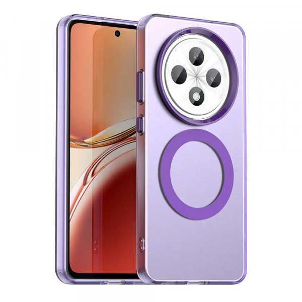 Husa MagSafe pentru Oppo Reno12 FS 5G / Reno12 FS 4G / Reno12 F 4G / Reno12 F, Techsuit, CandyCase, Mov