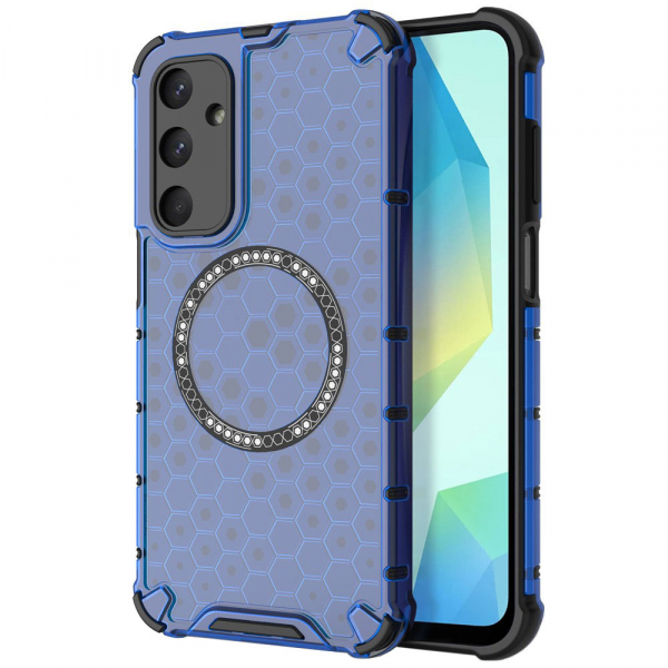 Husa MagSafe pentru Samsung Galaxy A16 5G A166 / A16 4G A165, Techsuit, HoneyComb Shield, Albastra