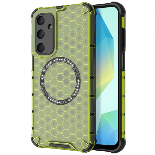 Husa MagSafe pentru Samsung Galaxy A16 5G A166 / A16 4G A165, Techsuit, HoneyComb Shield, Verde