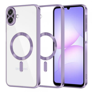 Husa MagSafe pentru Samsung Galaxy A07 4G A075, Techsuit, Luxury Crystal, Mov Deschis