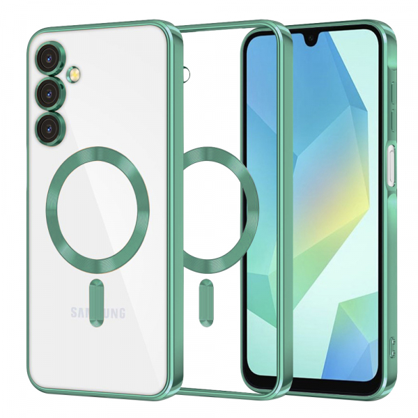 Husa MagSafe pentru Samsung Galaxy A16 5G A166 / A16 4G A165, Techsuit, Luxury Crystal, Verde Deschis