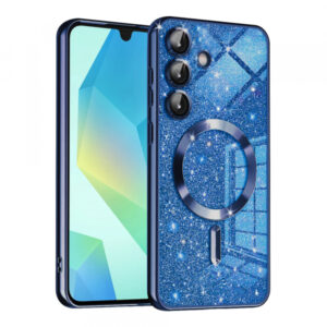 Husa MagSafe pentru Samsung Galaxy A16 5G A166 / A16 4G A165, Techsuit, Luxury Glitter, Albastra Inchis