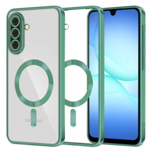 Husa MagSafe pentru Samsung Galaxy A18 5G A186 / A18 4G A185 / F17 / M17 / A17 4G A175, Techsuit, Luxury Crystal, Verde Deschis