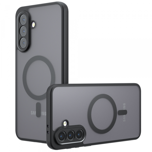 Husa MagSafe pentru Samsung Galaxy A26 A266, Techsuit, PureFrost, Neagra Satinata