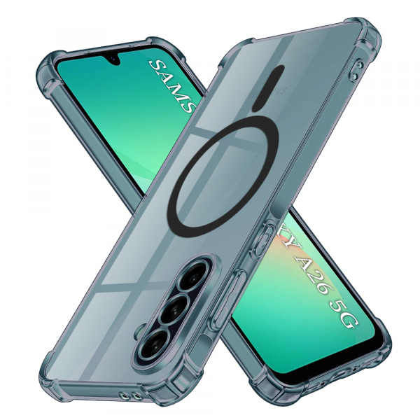 Husa MagSafe pentru Samsung Galaxy A26 A266, Techsuit, Shockproof Clear, Fumurie
