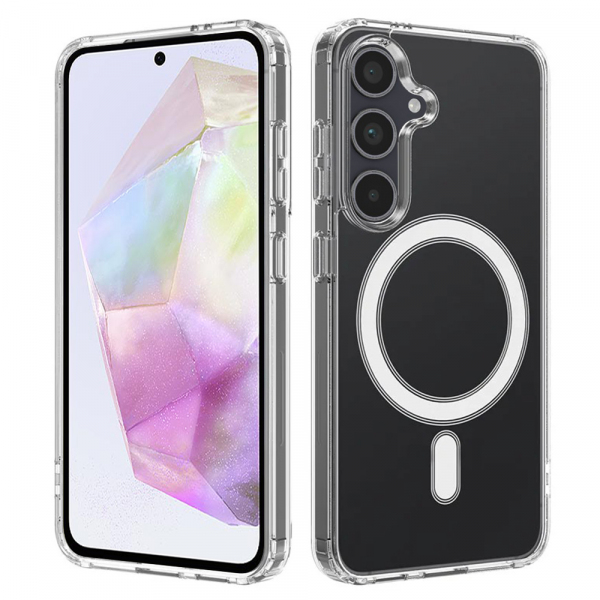 Husa MagSafe pentru Samsung Galaxy A35 5G A356, Techsuit, Pro, Transparenta