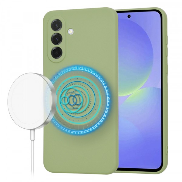 Husa MagSafe pentru Samsung Galaxy A36 A366, Techsuit, SoftFlex, Matcha