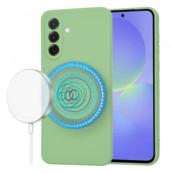 Husa MagSafe pentru Samsung Galaxy A36 A366, Techsuit, SoftFlex, Verde Deschis