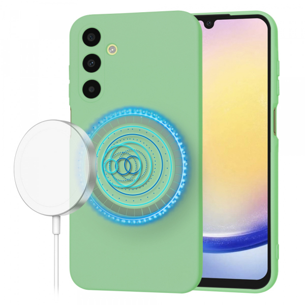 Husa MagSafe pentru Samsung Galaxy A54 A546, Techsuit, SoftFlex, Verde Deschis