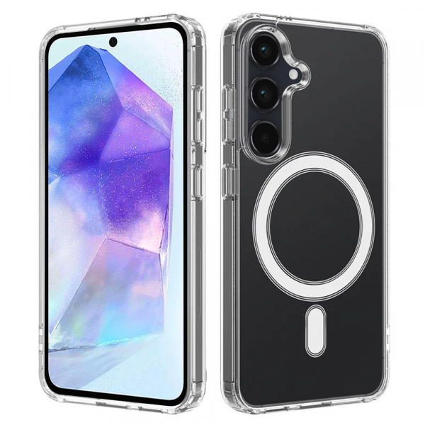 Husa MagSafe pentru Samsung Galaxy A55 5G A556, Techsuit, Pro, Transparenta