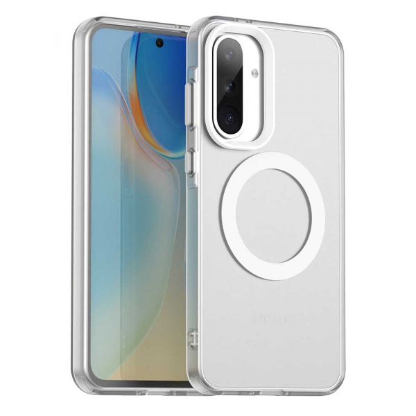 Husa MagSafe pentru Samsung Galaxy A56 A566, Techsuit, CandyCase, Alba