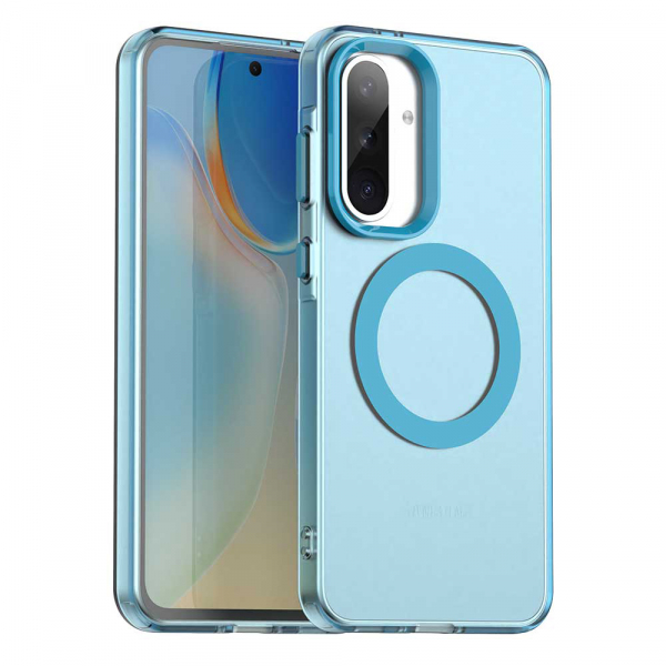 Husa MagSafe pentru Samsung Galaxy A56 A566, Techsuit, CandyCase, Albastra